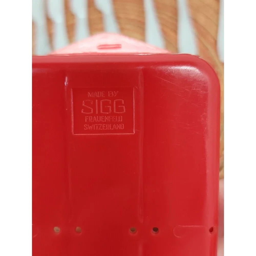 Vintage SIGG Switzerland Miniature Toy Aluminum 12 Piece Flatware Set W Holder